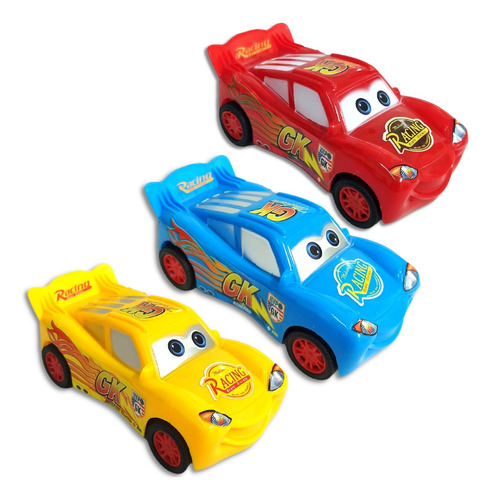Carrinhos Brinquedo Carro Miniatura Cars Corrida Kit C/3